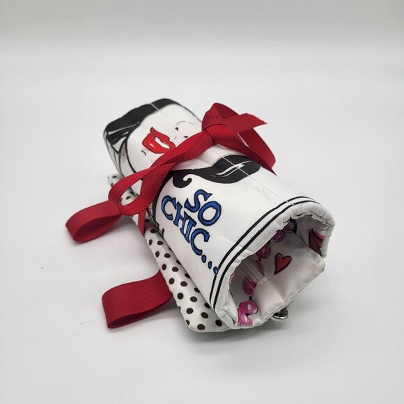 Brighton Chic Du Juor Fabric Jewelry Roll Up Travel Case Bag - Picture 9 of 9